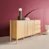 Credenza decorazione legno 2 ante 3 cassetti 150cm, Marrone Anteprima dell’immagine prodotto 3