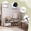 EUGAD Schuhregal mit 3 Ebenen leichte Schuhablage für 9-12 Produktbild-Vorschau 4