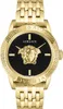A close-up studio shot of a gold Versace watch with a black dial. Náhľad obrázku produktu