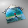 Bild auf Leinwand - Leinwandbild - Mann Planet - 70x70cm - Produktbild-Vorschau 2