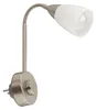 Steckerleuchte, 23,5 cm, max. 25 W, Matt-Nickel, Briloner Produktbild-Vorschau 1