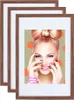 3er 5er Set Holz Bilderrahmen Lifestyle Plexi Foto Rahmen Produktbild-Vorschau 1