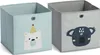 ZELLER Boîte de rangement pour enfants textile, bleu pâle, Voir les images du produit 5
