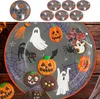Pappteller Halloween 48er Set Ø 23cm Papier 250gsm orange Produktbild-Vorschau 4