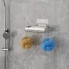 Zeepbak met afvoer - Zeephouder voor douche en badkamer - Productafbeelding-voorbeeld 3