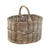 A woven rattan basket with a handle is shown against a white background. Náhled obrázku produktu