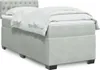 vidaXL Boxspringbett mit Matratze Hellgrau 80x200 cm Samt Produktbild-Vorschau 2