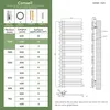 S'AFIELINA 1599x500mm designerski grzejnik łazienkowy Podgląd zdjęcia produktu 8