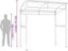 vidaXL Pavillon BBQ 215x150x220 cm Anthracite Acier Voir les images du produit 7