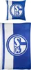 A pillow and a duvet cover with the FC Schalke 04 logo. Produktbild-Vorschau
