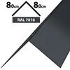 A diagram showing a roof edge profile with dimensions and color code. Produktbild-Vorschau