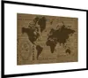 MuchoWow® MuchoWow® Gerahmtes Poster Weltkarte - Braun - Produktbild-Vorschau 7