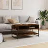 konferenční stolek vidaXL Kouřový dub 90x50x45 cm Dřevěné Náhled obrázku produktu 3