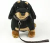 Dackel 28 cm Kuscheltier Hund schwarz-braun mit Leine Produktbild-Vorschau 2