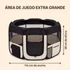 IvoQ Parque plegable para cachorros con techo – 114 x 114 x Vista previa de la imagen del producto 2