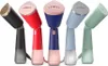 A collection of five handheld garment steamers in various colors, arranged in a row against a white background. Anteprima dell’immagine prodotto