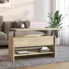 vidaXL Couchtisch Sonoma-Eiche 80x50x40 cm Holzwerkstoff Produktbild-Vorschau 2