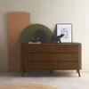 Comò decorazione striato 6 cassetti, Noce Anteprima dell’immagine prodotto 3