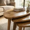 Couchtisch-Set, 3-teilig, naturfarben Kastanienbraun, aus Produktbild-Vorschau 1