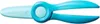A close-up studio shot of a pair of turquoise and light blue Fiskars beginner scissors against a white background. Náhled obrázku produktu