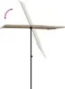 vidaXL Parasol avec mât en aluminium 180x110 cm Taupe Voir les images du produit 6