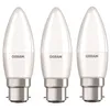 Three white LED light bulbs with silver bases are arranged side-by-side against a white background. Produktbild-Vorschau