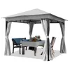 Gartenpavillon 3x3 m ca. 180g/m² Dachplane Pavillon mit 4 Produktbild-Vorschau 1