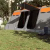 vidaXL Tente familiale tunnel 10 personnes grise et orange Voir les images du produit 3
