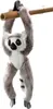 A plush toy lemur hanging from a bamboo stick. Náhľad obrázku produktu
