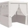 A white party tent with windows and curtains. Produktbild-Vorschau