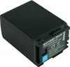 A black camera battery pack is shown from a diagonal angle on a white background. Náhled obrázku produktu