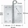 10 Kulissenscharniere Scharniere Türscharniere 100 x 100x2 Produktbild-Vorschau 3
