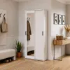 BEAUTYSOFA | Kleiderschrank LANO 90 cm Weiß Schrank mit Produktbild-Vorschau 2