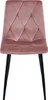 Sedia Libra in velluto, rosa, con gambe nere, set di 3 Anteprima dell’immagine prodotto 3