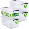 DEUBA® 4x Aufbewahrungsbox mit Deckel 5L Box Kunststoff Produktbild-Vorschau 1