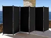 Paravent 6 Teilig 340x165cm Schwarz - Garten & Balkon Produktbild-Vorschau 2