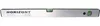 A silver spirit level with text printed on it. Náhľad obrázku produktu
