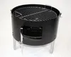 A black cylindrical smoker grill with silver legs and an open door, shown against a white background. Produktbild-Vorschau