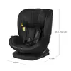 A black car seat is shown from a front-diagonal angle against a white background. Produktbild-Vorschau