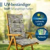 6x Coussin pour chaise de jardin 120x48cm Coussin pour Voir les images du produit 5