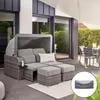 HOME DELUXE - Strandkorb HOLBY inkl. Abdeckung - 160 x 69 Produktbild-Vorschau 2