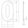 Hausnummer 0 XL 300x2mm Edelstahl gebürstet Produktbild-Vorschau 2