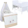 Baby-Delux Babybett Kinderbett Umbaubar 140x70 Weiß Bettset Produktbild-Vorschau 1
