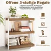 COSTWAY Stojací regál ze dřeva s kovovým rámem, knihovna se Náhled obrázku produktu 4