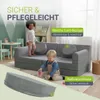 Juskys Kinder Spielsofa Kayo – Cord, modular & pflegeleicht Produktbild-Vorschau 3