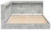 vidaXL Regálová postel betonová šedá 160 x 200 cm materiál Náhled obrázku produktu 5