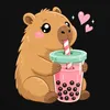 Kawaii Capybara Boba Bubble Tea Süß Wasserschwein Japan Produktbild-Vorschau 3
