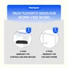 Marketing image showing warranty information for FlexiSpot desks. Produktbild-Vorschau