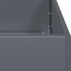 A close-up view of the corner of a dark gray planter box, showing the metal construction and rivets. Anteprima dell’immagine prodotto