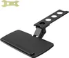 A black adjustable under-desk keyboard tray with a wrench tool in the upper left corner. Produktbild-Vorschau